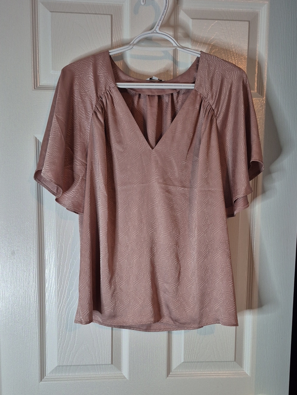 Reitmans Blush Pink Short Sleeve Blouse Size Medium